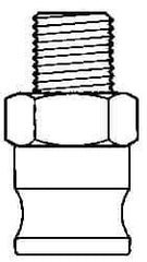 NewAge Industries - 4" Nylon Cam & Groove Suction & Discharge Hose Male Adapter Male NPT Thread - Part F, 4" Thread, 75 Max psi - Benchmark Tooling
