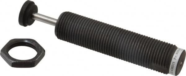 Parker - 1-12 Thread, 1/4 Rod Diam, 0.91 Stroke Length, Male Button Shock - 0.87 Shock Outside Diam, 5.62 OAL - Benchmark Tooling