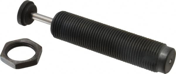 Parker - 1-12 Thread, 1/4 Rod Diam, 0.91 Stroke Length, Male Button Shock - 0.87 Shock Outside Diam, 5.62 OAL - Benchmark Tooling