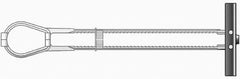 Powers Fasteners - 1/2" Screw, 1/2" Diam, 4" Long, 2-1/2" Thick, Strap Toggle Drywall & Hollow Wall Anchor - 3/4" Drill, Plastic, Grade 5, Use in Drywall - Benchmark Tooling