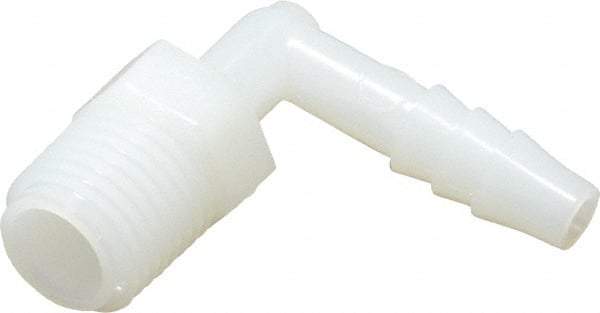 NewAge Industries - 1/4" Barb, 1/4 NPT, Multiple Barbed Tube Elbow - Nylon, Male - Benchmark Tooling