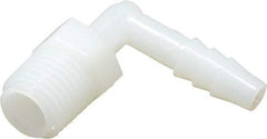 NewAge Industries - 1/4" Barb, 1/4 NPT, Multiple Barbed Tube Elbow - Nylon, Male - Benchmark Tooling
