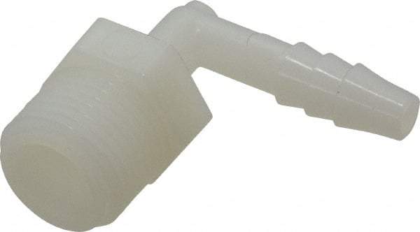 NewAge Industries - 1/4" Barb, 3/8 NPT, Multiple Barbed Tube Elbow - Nylon, Male - Benchmark Tooling