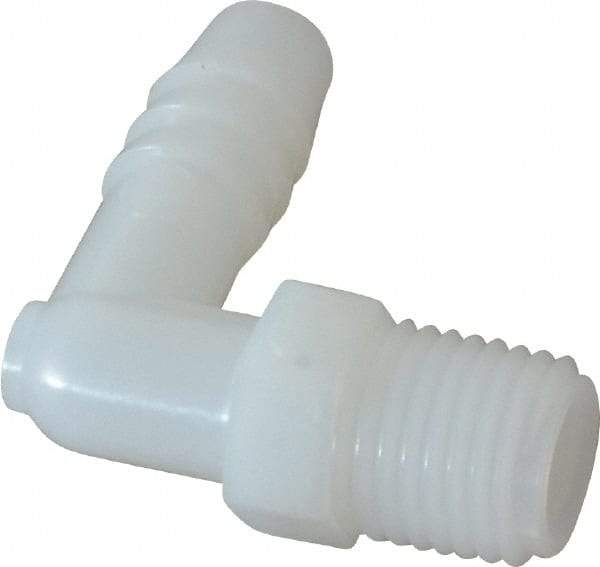 NewAge Industries - 3/8" Barb, 1/4 NPT, Multiple Barbed Tube Elbow - Nylon, Male - Benchmark Tooling