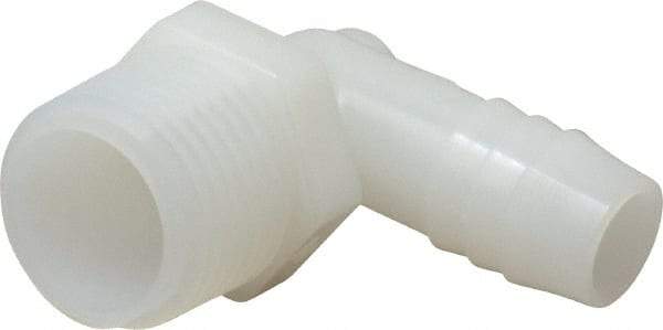 NewAge Industries - 1/2" Barb, 1/2 NPT, Multiple Barbed Tube Elbow - Nylon, Male - Benchmark Tooling