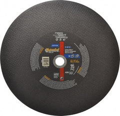 Norton - 14" Aluminum Oxide Cutoff Wheel - 1/8" Thick, 1" Arbor, 4,365 Max RPM, Use with Stationary Tools - Benchmark Tooling