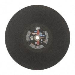 Norton - 20" Aluminum Oxide Cutoff Wheel - 5/32" Thick, 1" Arbor, 2,710 Max RPM, Use with Stationary Tools - Benchmark Tooling