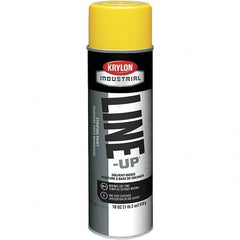 Krylon - 18 fl oz Yellow Striping Paint - 234 to 332 Sq Ft/Gal Coverage, Solvent-Based Formula - Benchmark Tooling