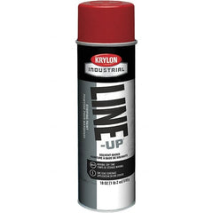 Krylon - 18 fl oz Red Striping Paint - 234 to 332 Sq Ft/Gal Coverage, Solvent-Based Formula - Benchmark Tooling