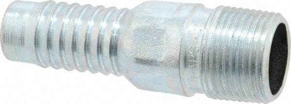 Campbell Fittings - 3/4" Pipe ID, Threaded Combination Nipple for Hoses - Plated Steel - Benchmark Tooling