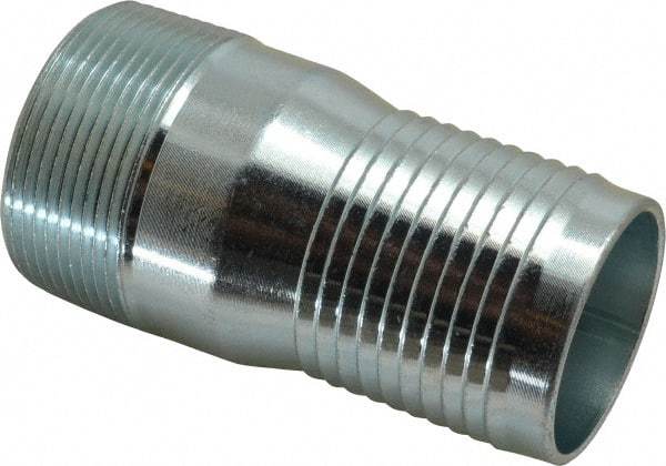 Campbell Fittings - 2-1/2" Pipe ID, Threaded Combination Nipple for Hoses - Plated Steel - Benchmark Tooling