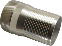 Campbell Fittings - 4" Pipe ID, Threaded Combination Nipple for Hoses - Stainless Steel - Benchmark Tooling