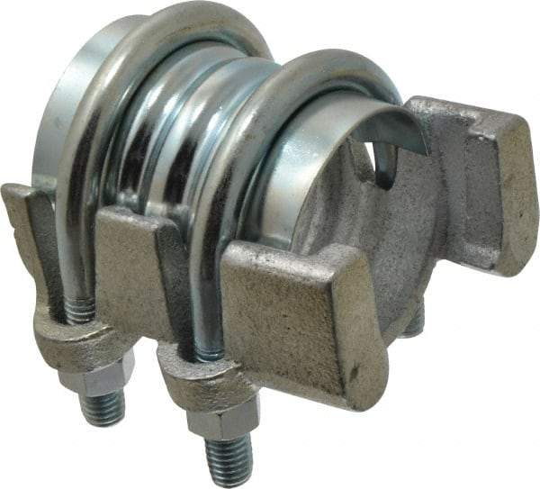 Campbell Fittings - 2" Hose, Interlocking U-Bolt Clamp - Plated Steel - Benchmark Tooling