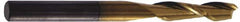 Hertel - 1", 2-1/4" LOC, 1" Shank Diam, 5" OAL, 2 Flute, Solid Carbide Square End Mill - Single End, TiN Finish, Spiral Flute, 30° Helix, Centercutting, Right Hand Cut - Benchmark Tooling