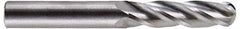 Hertel - 3/4" Diam, 1-1/2" LOC, 4 Flute Solid Carbide Ball End Mill - Uncoated, Single End, 4" OAL, 3/4" Shank Diam - Benchmark Tooling