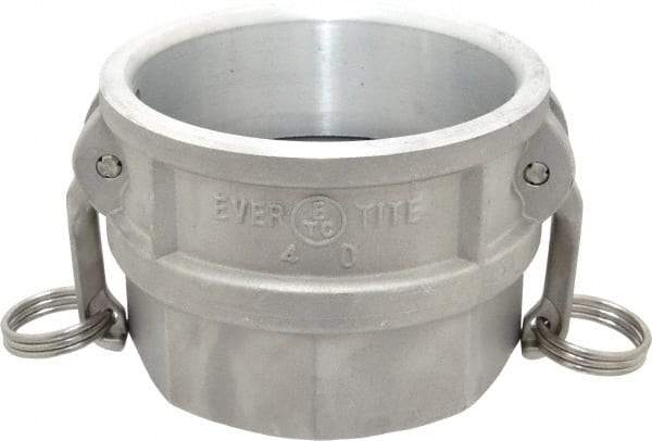 EVER-TITE Coupling Products - 4" Aluminum Cam & Groove Suction & Discharge Hose Female Coupler Female NPT Thread - Part D, 4" Thread, 100 Max psi - Benchmark Tooling