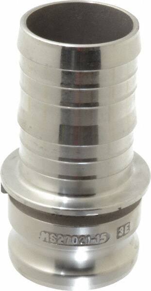 EVER-TITE Coupling Products - 3" Aluminum Cam & Groove Suction & Discharge Hose Male Adapter Hose Shank - Part E, 125 Max psi - Benchmark Tooling