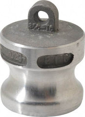 EVER-TITE Coupling Products - 1-1/4" Aluminum Cam & Groove Suction & Discharge Hose Dust Plug For Use with Couplers - Part DP, 250 Max psi - Benchmark Tooling