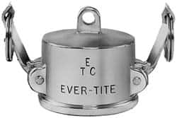 EVER-TITE Coupling Products - 4" Stainless Steel Cam & Groove Suction & Discharge Hose Dust Cap For Use with Adapters - Part DC, 100 Max psi - Benchmark Tooling