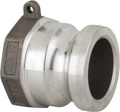 EVER-TITE Coupling Products - 2" Aluminum Cam & Groove Suction & Discharge Hose Male Adapter Female NPT Thread - Part A, 1-1/2" Thread, 250 Max psi - Benchmark Tooling