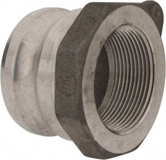 EVER-TITE Coupling Products - 3" Aluminum Cam & Groove Suction & Discharge Hose Male Adapter Female NPT Thread - Part A, 2-1/2" Thread, 125 Max psi - Benchmark Tooling