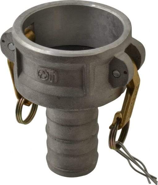 EVER-TITE Coupling Products - 3" Aluminum Cam & Groove Suction & Discharge Hose Female Coupler Hose Shank - Part C, 125 Max psi - Benchmark Tooling