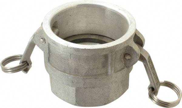 EVER-TITE Coupling Products - 3" Aluminum Cam & Groove Suction & Discharge Hose Female Coupler Female NPT Thread - Part D, 2" Thread, 125 Max psi - Benchmark Tooling