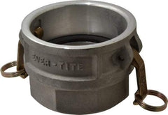 EVER-TITE Coupling Products - 4" Aluminum Cam & Groove Suction & Discharge Hose Female Coupler Female NPT Thread - Part D, 3" Thread, 100 Max psi - Benchmark Tooling