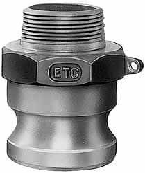 EVER-TITE Coupling Products - 3" Aluminum Cam & Groove Suction & Discharge Hose Male Adapter Male NPT Thread - Part F, 4" Thread, 125 Max psi - Benchmark Tooling