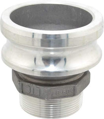 EVER-TITE Coupling Products - 3" Aluminum Cam & Groove Suction & Discharge Hose Male Adapter Male NPT Thread - Part F, 2" Thread, 125 Max psi - Benchmark Tooling