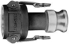 EVER-TITE Coupling Products - 4" Aluminum Cam & Groove Suction & Discharge Hose Female Coupler Male Adapter - 3" Thread, 100 Max psi - Benchmark Tooling