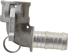 EVER-TITE Coupling Products - 1-1/2" Aluminum Cam & Groove Suction & Discharge Hose Female Coupler Hose Shank, 90° - Part C, 250 Max psi - Benchmark Tooling