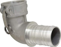 EVER-TITE Coupling Products - 3" Aluminum Cam & Groove Suction & Discharge Hose Female Coupler Hose Shank, 90° - Part C, 125 Max psi - Benchmark Tooling