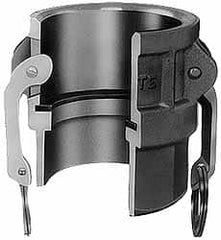 EVER-TITE Coupling Products - 4" Aluminum Cam & Groove Suction & Discharge Hose Female Coupler Female NPT Thread - Part D, 4" Socket Weld Thread, 100 Max psi - Benchmark Tooling