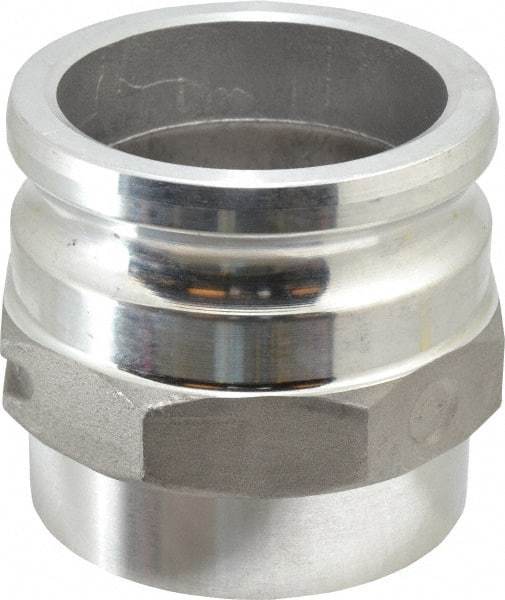 EVER-TITE Coupling Products - 4" Aluminum Cam & Groove Suction & Discharge Hose Male Adapter Female NPT Thread - Part A, 4" Butt Weld Thread, 100 Max psi - Benchmark Tooling