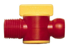 Value Collection - 2 Piece, 3/8" ID Coolant Hose BSPT Valve - Male to Female Connection, POM Body, 3/8 BSPT, Use with Snap Together Hose Systems - Benchmark Tooling