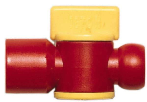 Value Collection - 2 Piece, 3/8" ID Coolant Hose BSPT Valve - Female to Female Connection, POM Body, 3/8 BSPT, Use with Snap Together Hose Systems - Benchmark Tooling