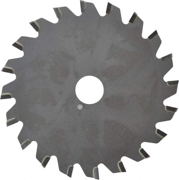 Onsrud - 4" Diam x 0.095" Blade Thickness x 5/8" Arbor Hole Diam, 20 Tooth Slitting and Slotting Saw - Arbor Connection, Right Hand, Uncoated, Carbide-Tipped, 0° Rake - Benchmark Tooling