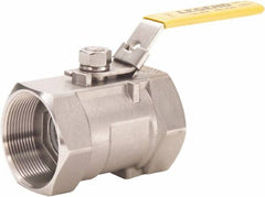 Legend Valve - 1/8" Pipe, Standard Port, Stainless Steel Standard Ball Valve - 1 Piece, FNPT x FNPT Ends, Lever Handle, 800 WOG, 150 WSP - Benchmark Tooling