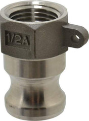 EVER-TITE Coupling Products - 1/2" Stainless Steel Cam & Groove Suction & Discharge Hose Male Adapter Female NPT Thread - Part A, 1/2" Thread, 250 Max psi - Benchmark Tooling