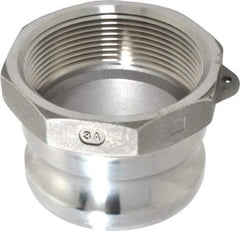 EVER-TITE Coupling Products - 3" Stainless Steel Cam & Groove Suction & Discharge Hose Male Adapter Female NPT Thread - Part A, 3" Thread, 200 Max psi - Benchmark Tooling