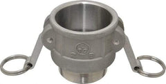 EVER-TITE Coupling Products - 2" Stainless Steel Cam & Groove Suction & Discharge Hose Female Coupler Male NPT Thread - Part B, 2" Thread, 250 Max psi - Benchmark Tooling