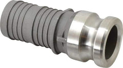 EVER-TITE Coupling Products - 2" Stainless Steel Cam & Groove Suction & Discharge Hose Male Adapter Hose Shank - Part E, 250 Max psi - Benchmark Tooling