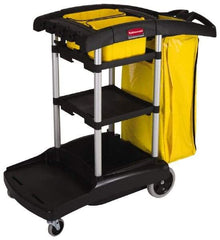 Rubbermaid - Polyethylene Janitor Cart - 49-3/4" Long - Benchmark Tooling