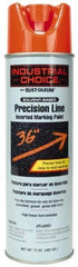Rust-Oleum - 17 fl oz Orange Marking Paint - 600' to 700' Coverage at 1" Wide, Solvent-Based Formula - Benchmark Tooling