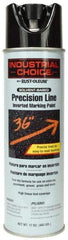 Rust-Oleum - 17 fl oz Black Marking Paint - 600' to 700' Coverage at 1" Wide, Solvent-Based Formula - Benchmark Tooling