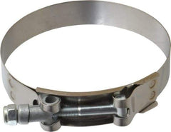 Campbell Fittings - 4" Hose, 3/4" Wide x 0.025" Thick, T-Bolt Band Clamp - Stainless Steel - Benchmark Tooling