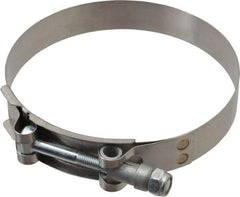 Campbell Fittings - 4-1/4" Hose, 3/4" Wide x 0.025" Thick, T-Bolt Band Clamp - Stainless Steel - Benchmark Tooling