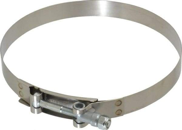 Campbell Fittings - 6-1/2" Hose, 3/4" Wide x 0.025" Thick, T-Bolt Band Clamp - Stainless Steel - Benchmark Tooling