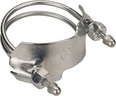 Kuriyama of America - 2-1/2" Hose, Spiral Double Bolt Hose Clamp - Plated Steel - Benchmark Tooling